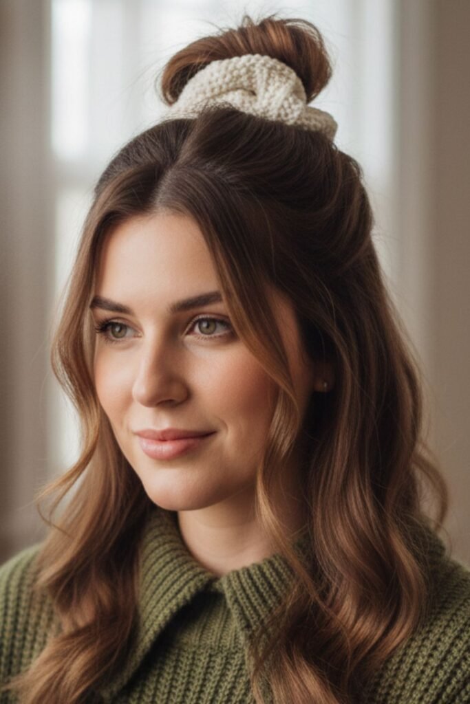 Half Knot With Scrunchie