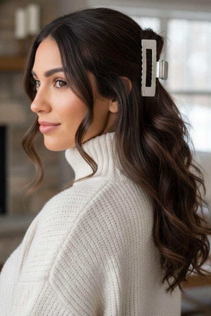 Half Slicked With Oversized Clips