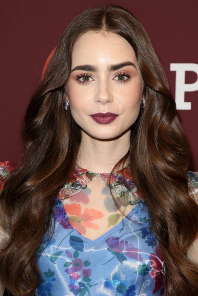 Long Glossy Waves With Middle Part