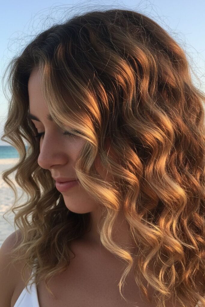 Loose Armpit Length Beachy Curls