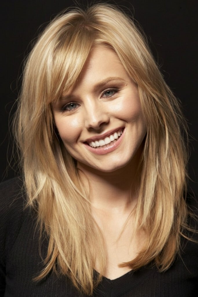 Medium Long Hair with Layers and Side Bangs