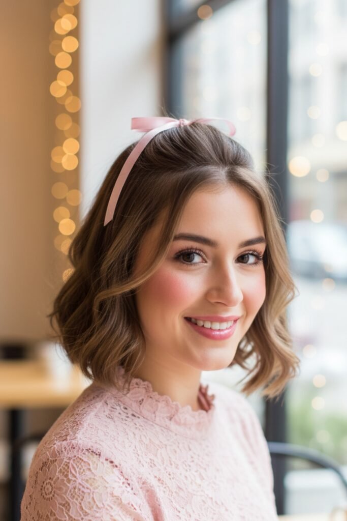 Mini Half Up Ribbon Style