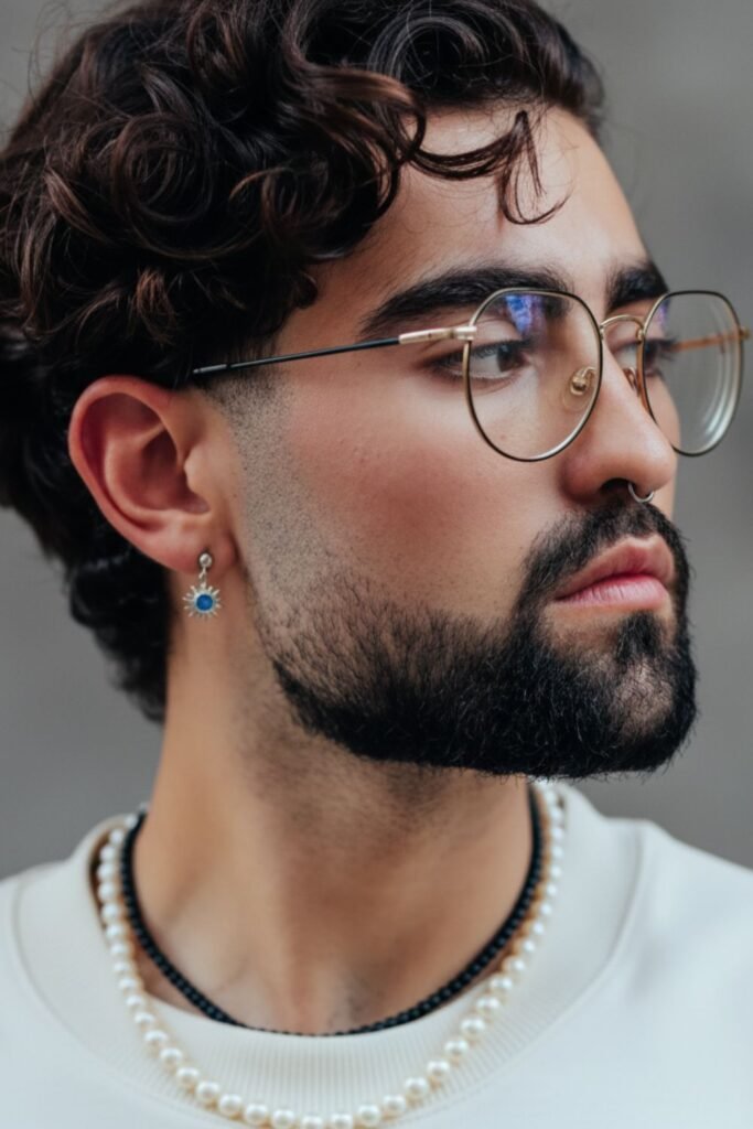 Sharp Edged Beard with High Cheek Fade