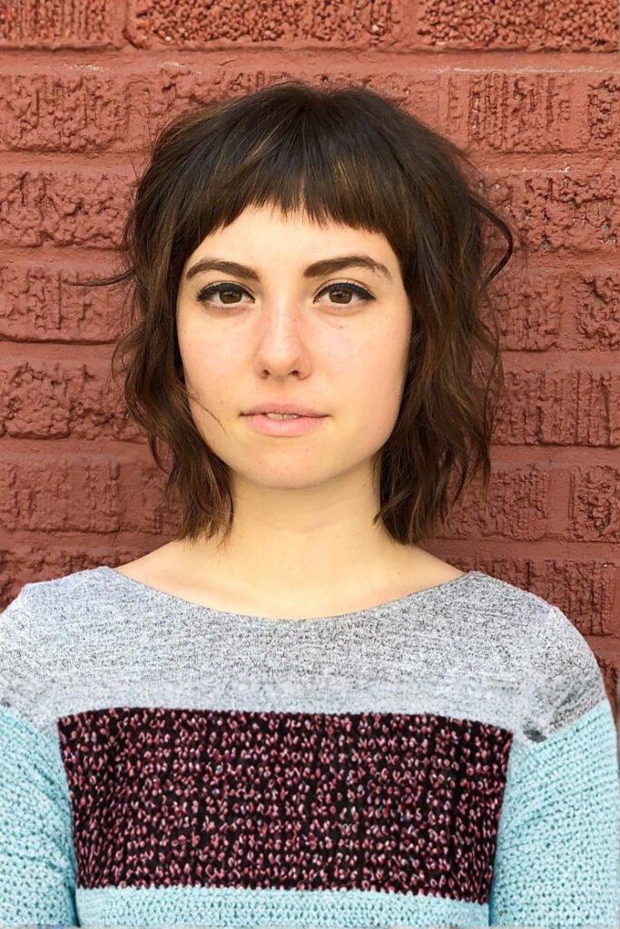 Short Choppy Layers with Micro Bangs