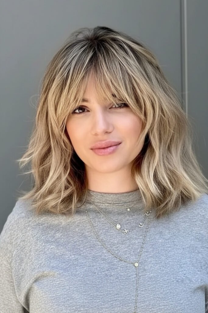 Shoulder-Length Hair with Bangs