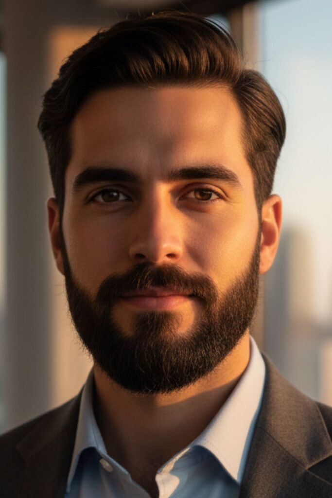 Square Beard with Sharp Corner