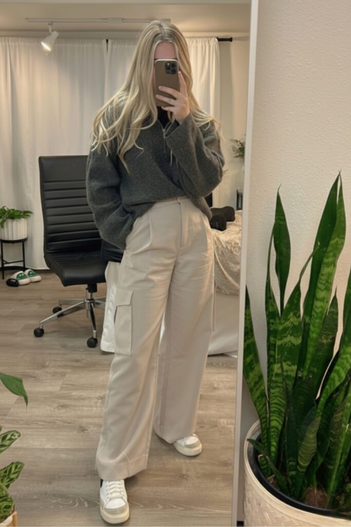 The Classic Fisherman Sweater & Cargo Pants Combo