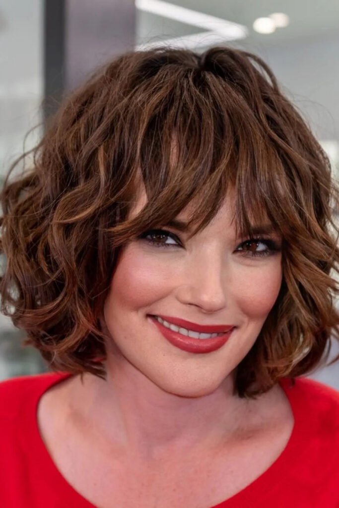 Tousled Wavy Bottleneck Bob