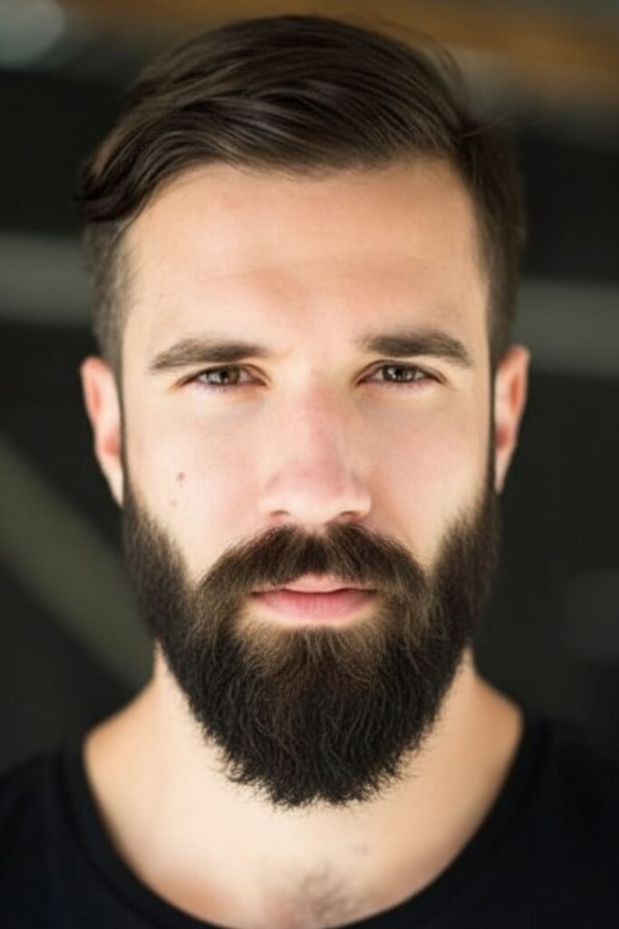 V-Shape Beard with Defined Edges