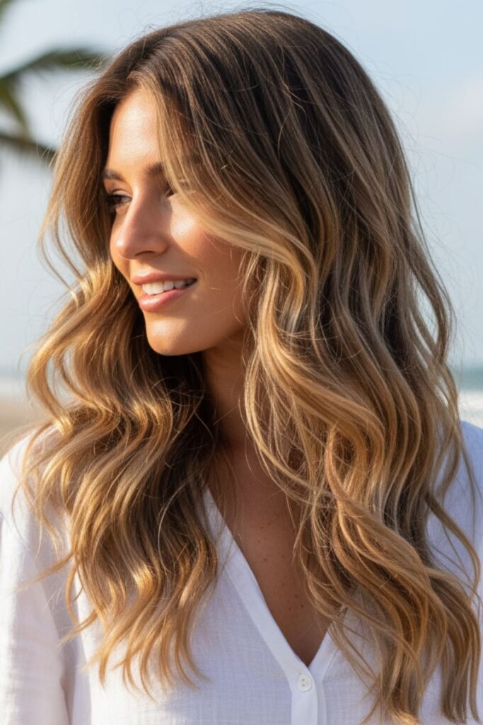 Waist Length Locks With Textured Layers