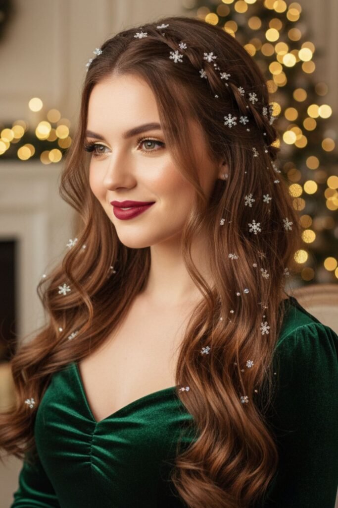 Waterfall Braid with Sparkle Clips