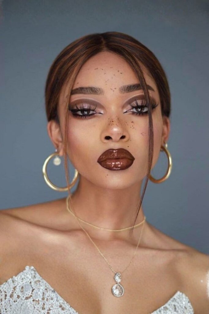 90s Grunge Makeup and Hair with Dark Brows