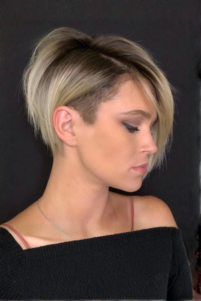 Asymmetrical Undercut Bob