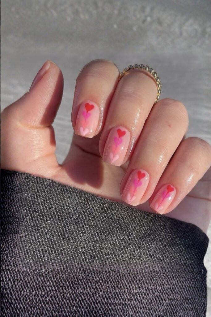 Blush Pink Floating Hearts