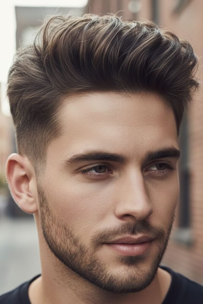 Easy And Messy Top With High Taper