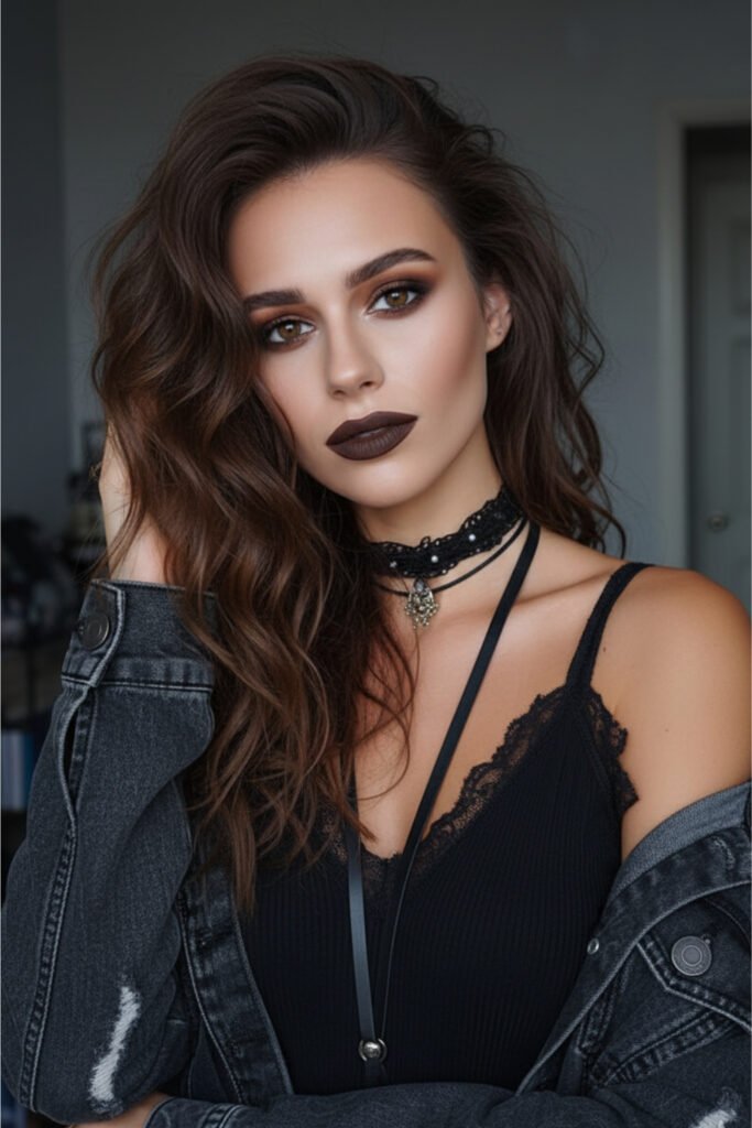 Grunge Makeup with Heavy Lower Lash Drama