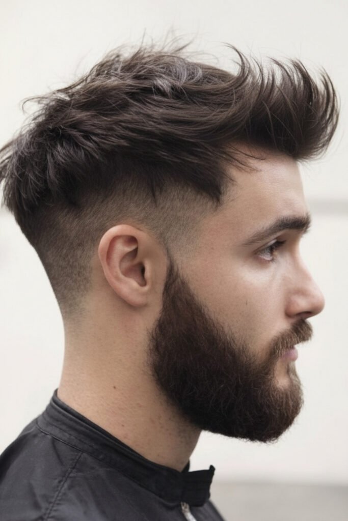 Low Taper Fade with Disconnected Undercut