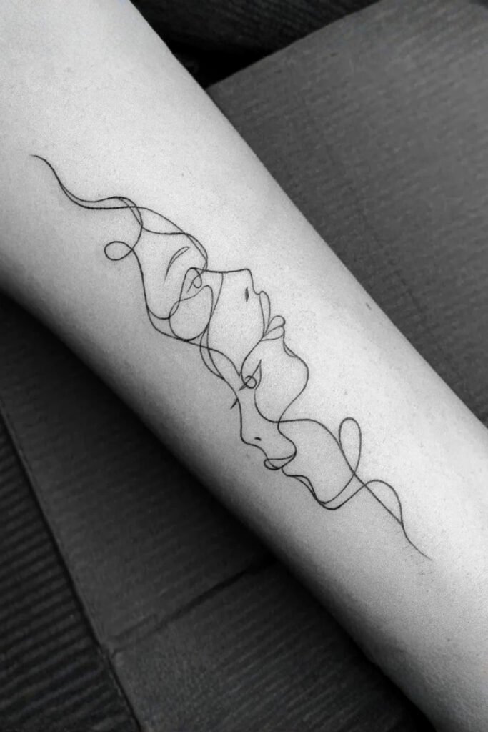 Minimalist Single-Line Tattoos