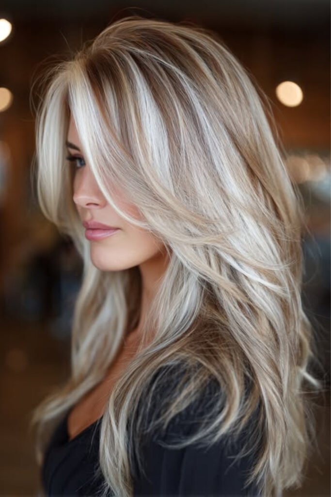 Pale Cream Foil Highlights