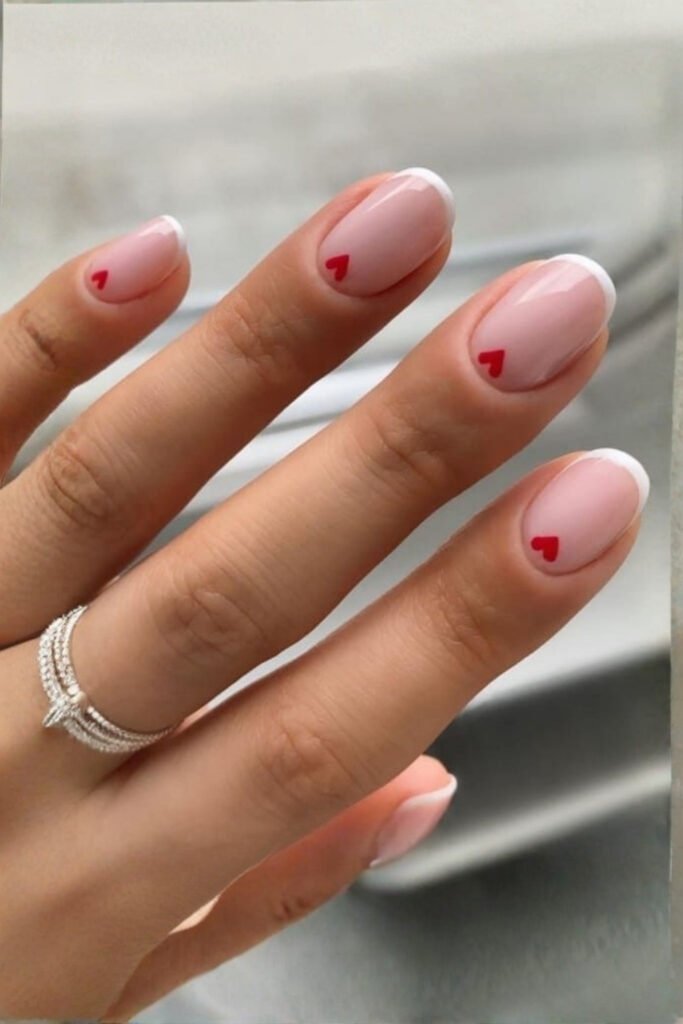 Pastel Pink With Single Heart Accent