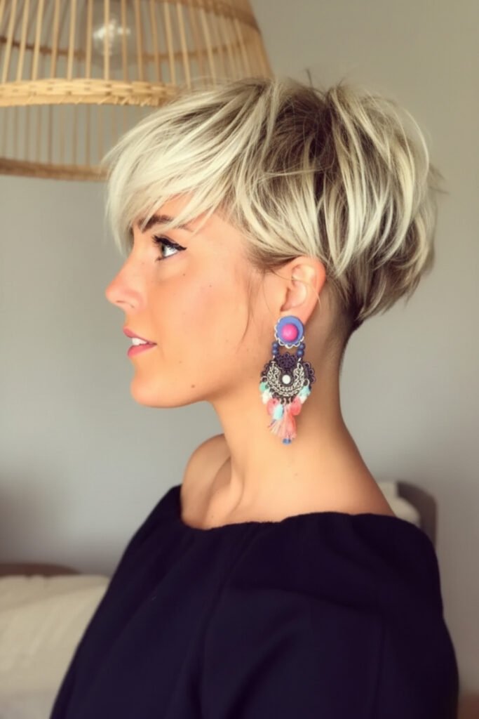 Platinum Pixie with Dark Fade Undercut