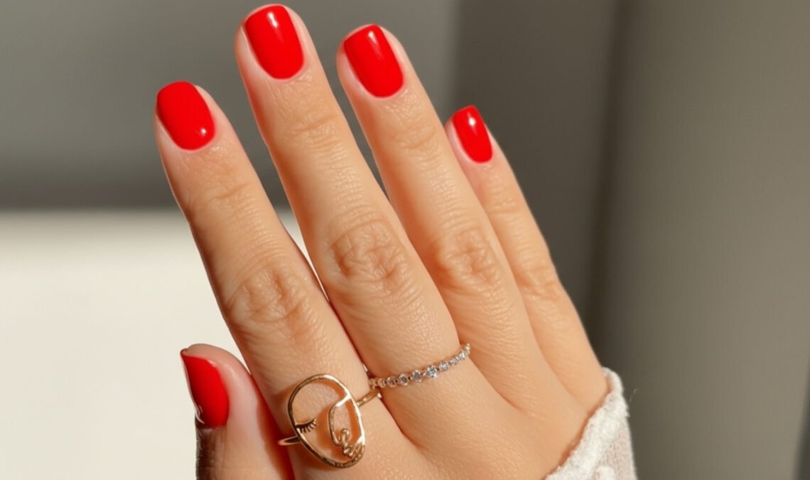 Square Valentine Nails