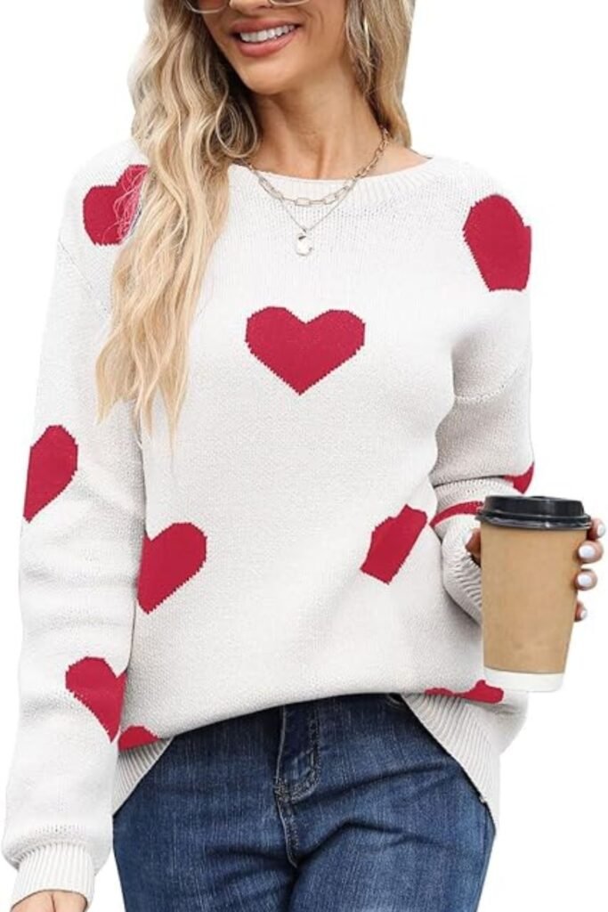 Heart Print Sweater