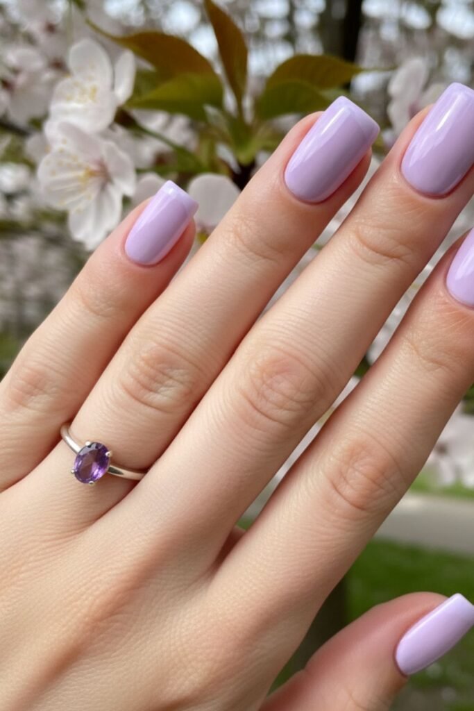 Lavender Purple French Tip