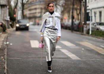 Metallic Skirt Outfits