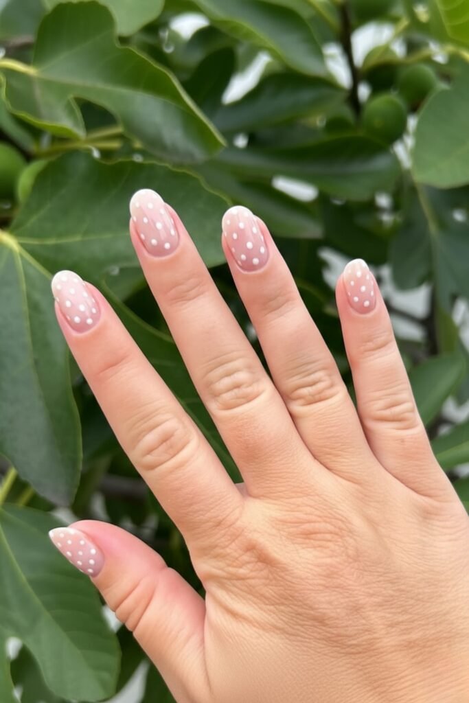 Almond nails with negative space details