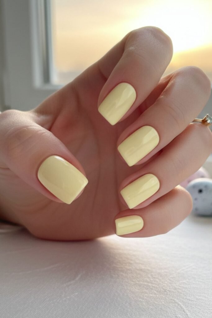 Pastel Yellow Press-On Nails