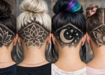 _Undercut Hair Tattoo Ideas For Girls With Creative Patterns
