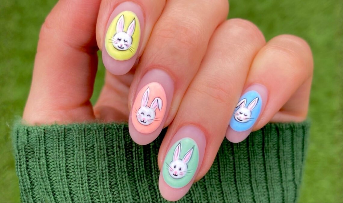 easter bunny nails