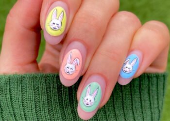 easter bunny nails