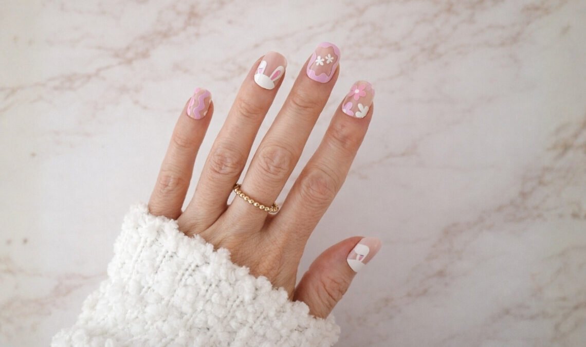 pink easter nails