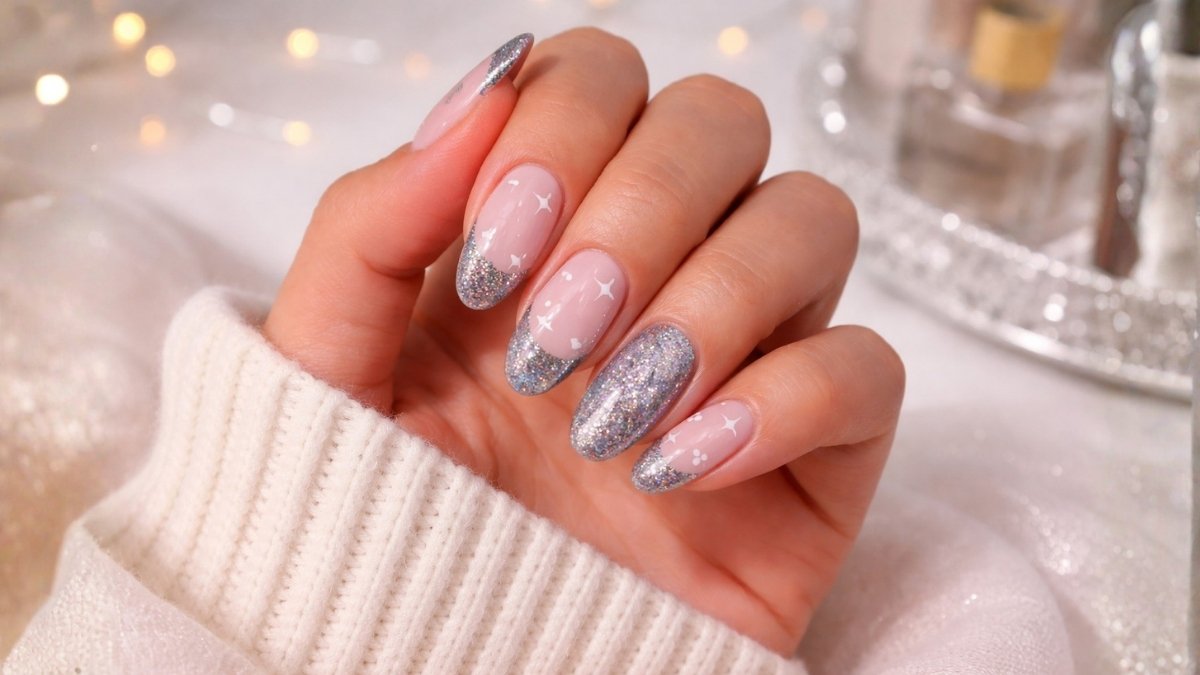 winter almond nails