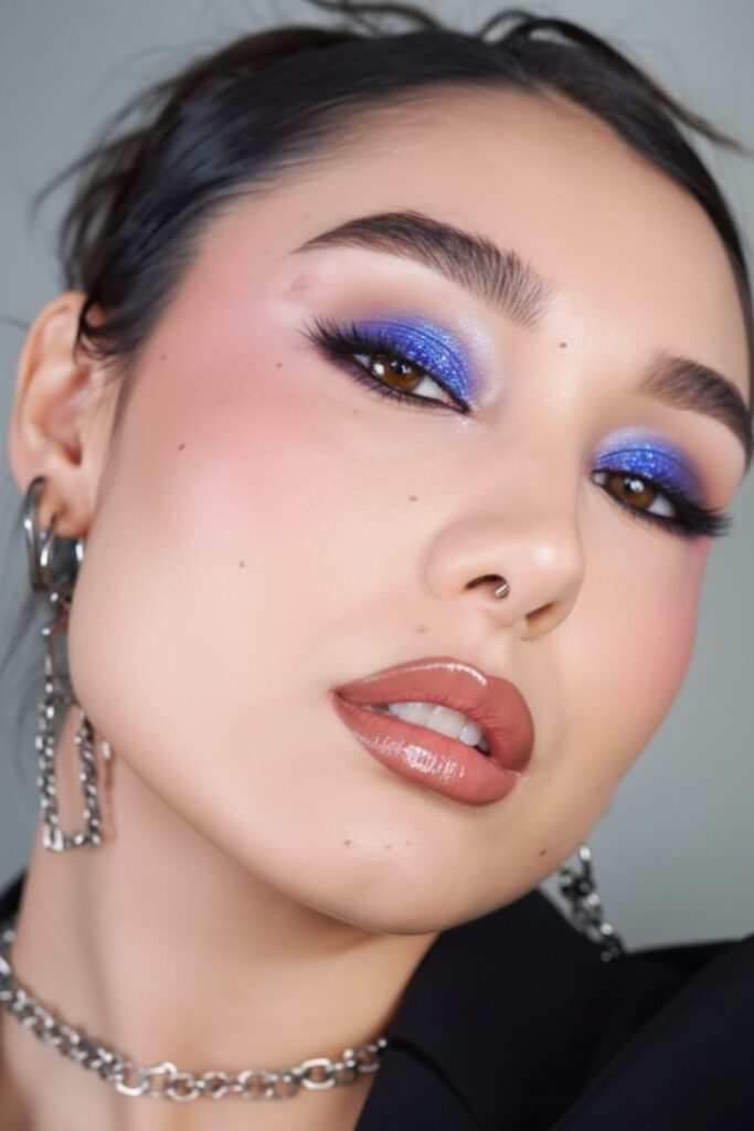 Graphic Cobalt Liner makeup