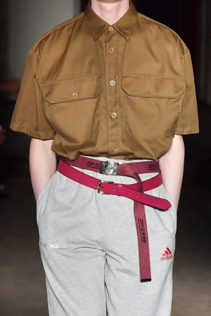 Outfit: Double Belts on Khakis and a Fitted Tee