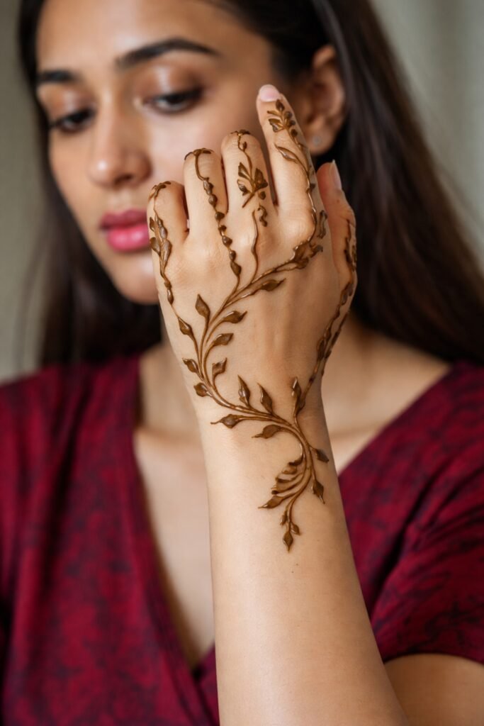 Elegant Arabic Mehndi Flow