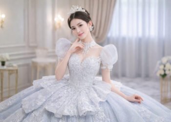 Ice Blue Wedding Dress