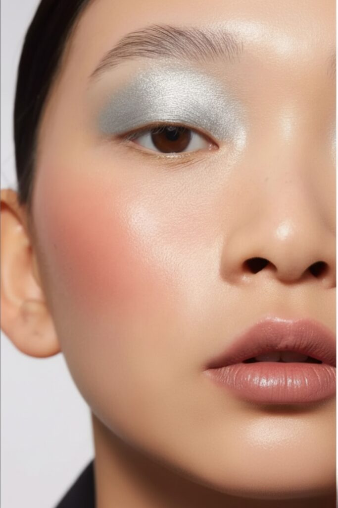 Icy Blue Metallic makeup