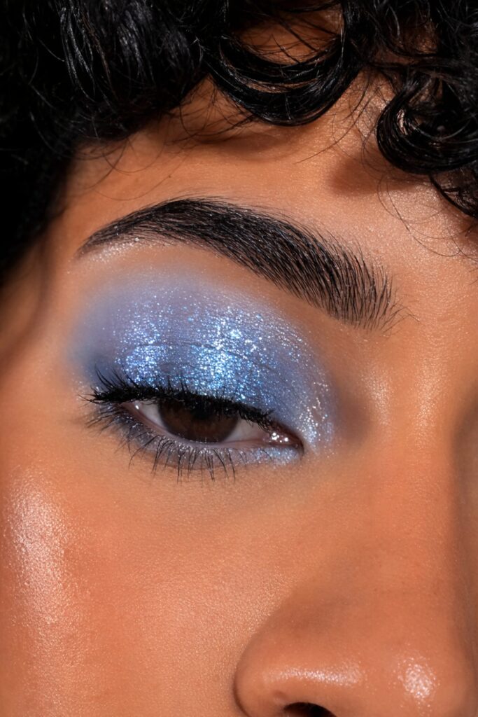 Icy Blue Satin Sheen makeup