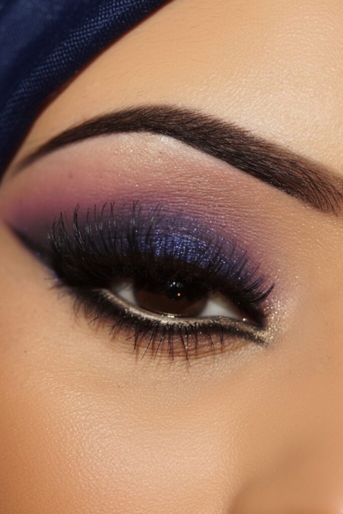 Full-Lid Indigo Blue makeup