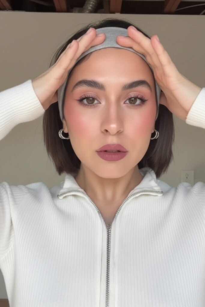 Pulled Back Short Bob with Headband