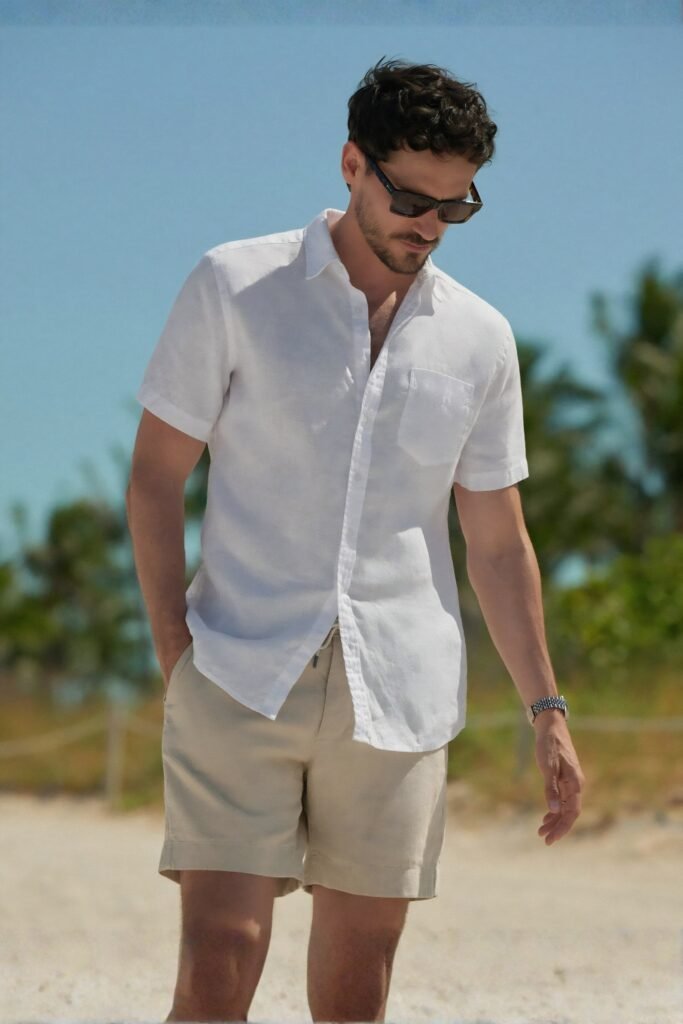 Relaxed Linen Shirt and Shorts Summer Vibe