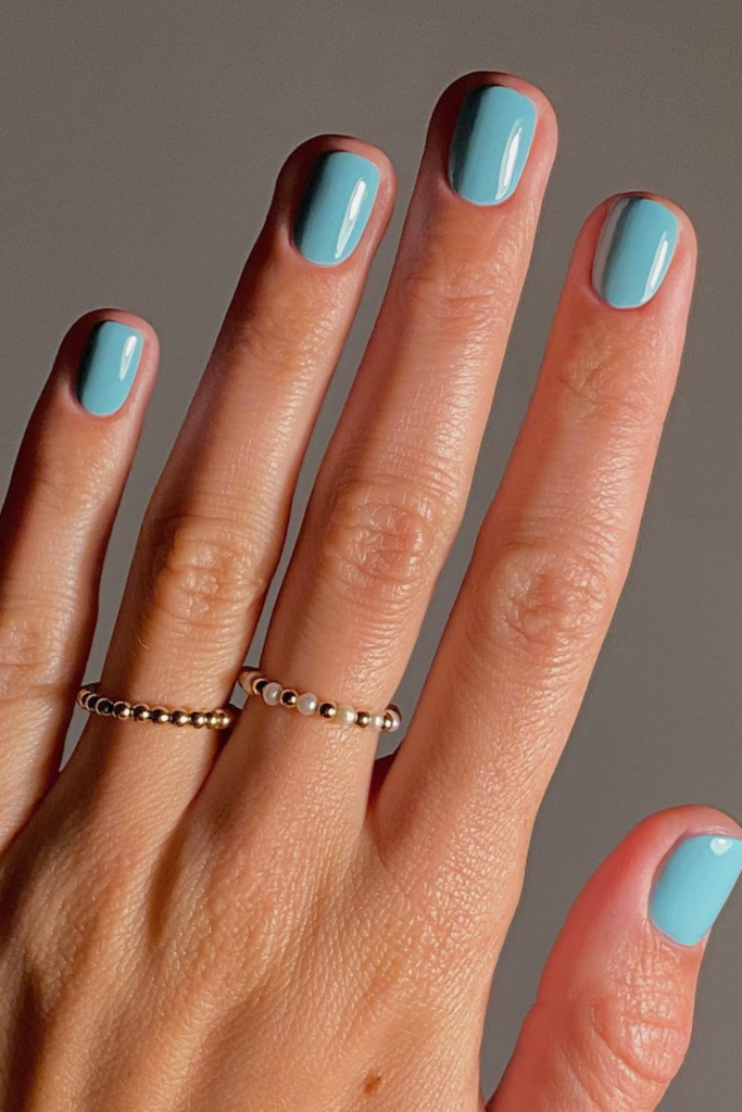 Robin’s Egg Blue Easter Nails