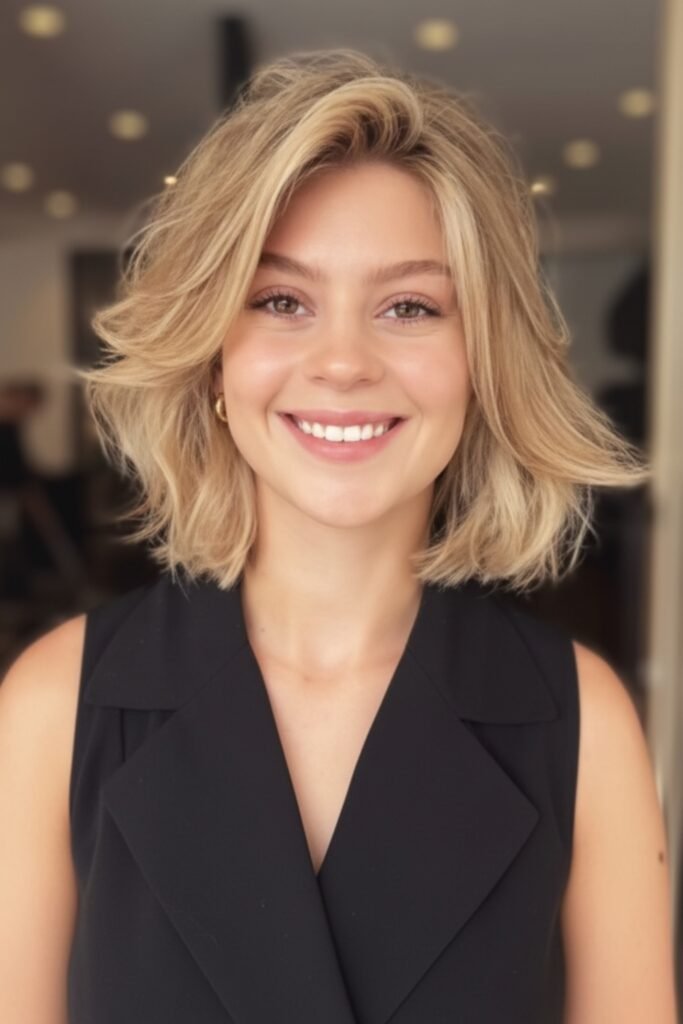 Short Bob with Left Side Part