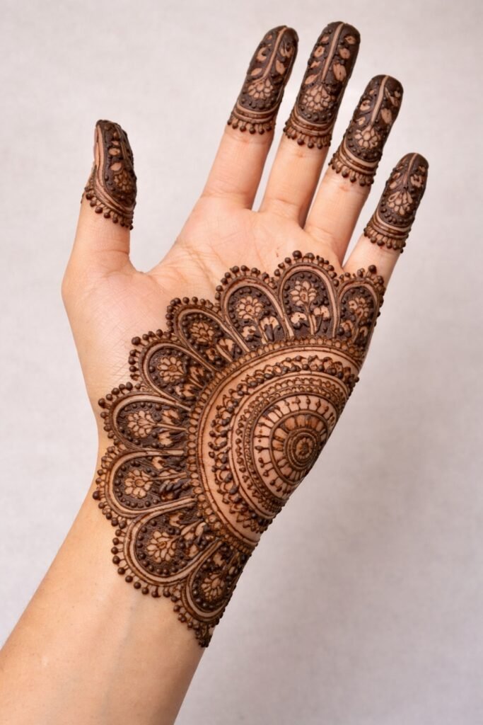 Side Palm Half Mandala