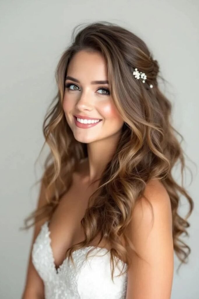 Soft Curls with Crown Tease