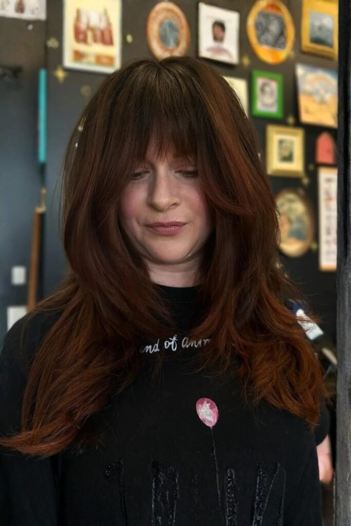 Soft Curtain Bangs with Layers